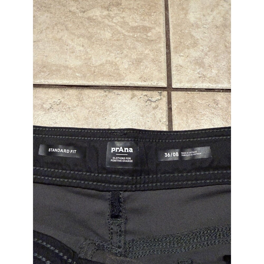 prAna Shorts Mens 36 8" Stretch Zion Charcoal Cargo Pockets Belted Hiking - Picture 3 of 7